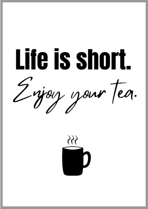 Life is short - Poster zum Download in A4